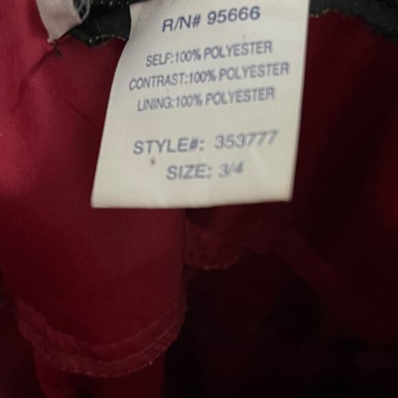 Masquerade Prom Ball Gown Dress Junior Size 3 Women Red Black Swiss Dot Retro - Picture 15 of 15